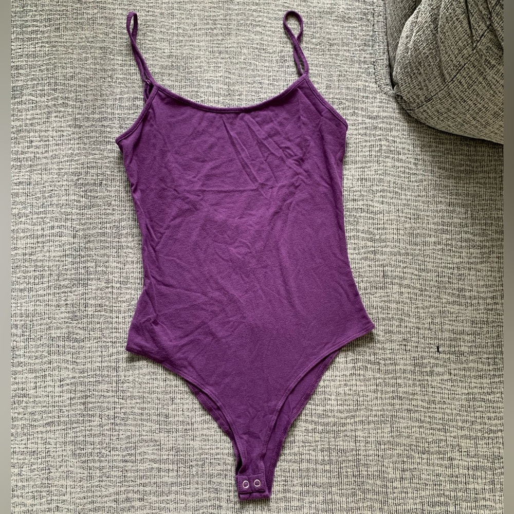 Charlotte Russe Purple Tank Top Bodysuit Size XS